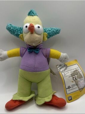 The Simpsons Krusty the Clown Plush - Multicolor